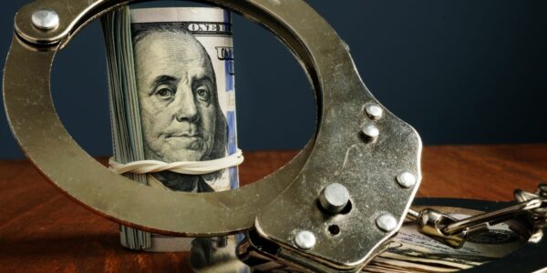 money and handcuffs